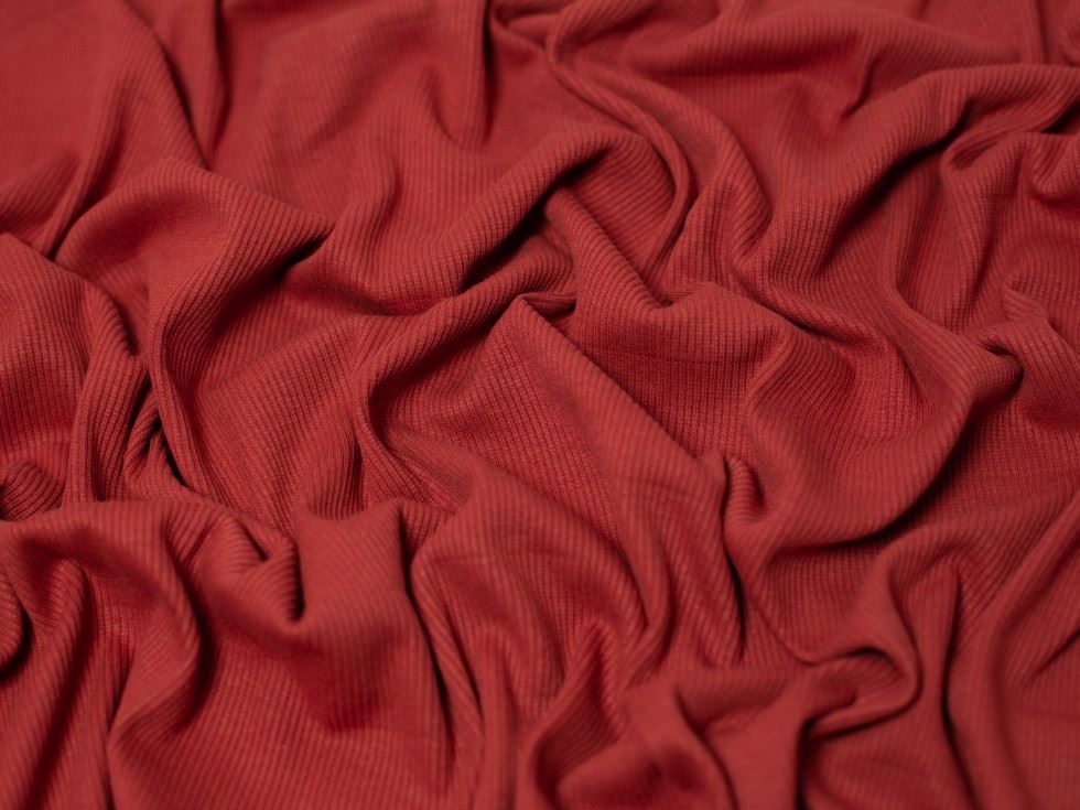 Minerva Core Range Paprika Heavy Cotton Rib Stretch Knit Fabric