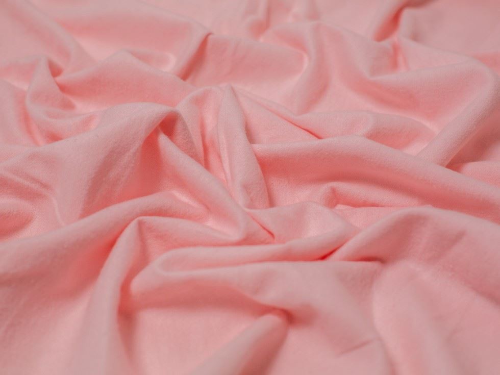 Minerva Core Range Light Cotton Flannel Fabric Pale Pink