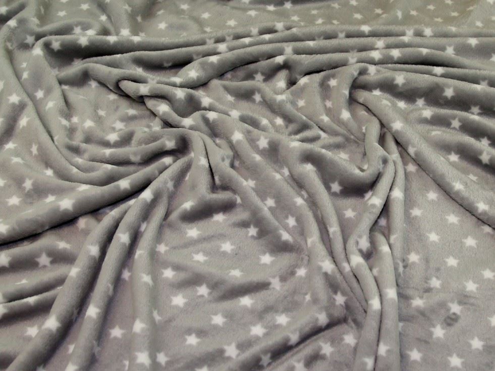 Silver Deadstock Plush Cuddle Fleece Fabric