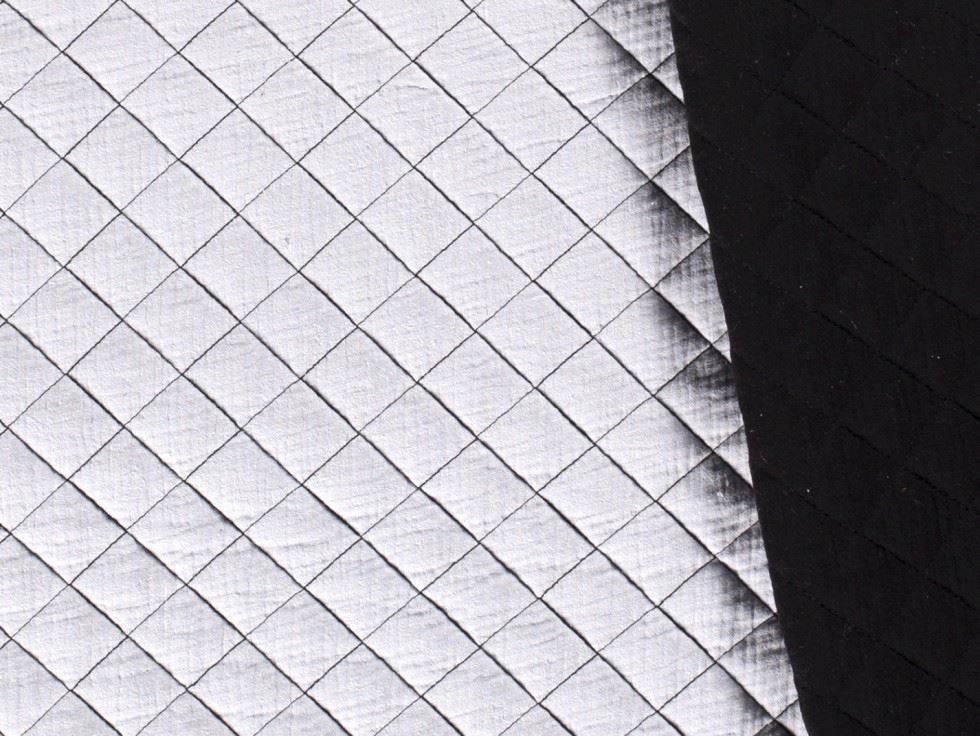 Reversible Wadded Quilted Coating Fabric Grey
 