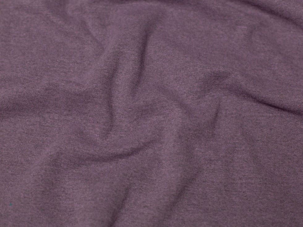 Minerva Core Range Dark Lilac Melange Tubular Ribbing Stretch Knit Fabric