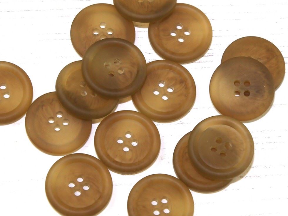 Dill Beige Round Plastic Buttons (Value Pack)