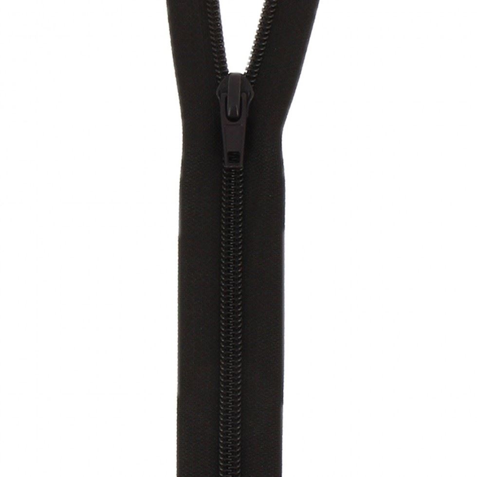 Milward Nylon Open End Zips Dark Brown