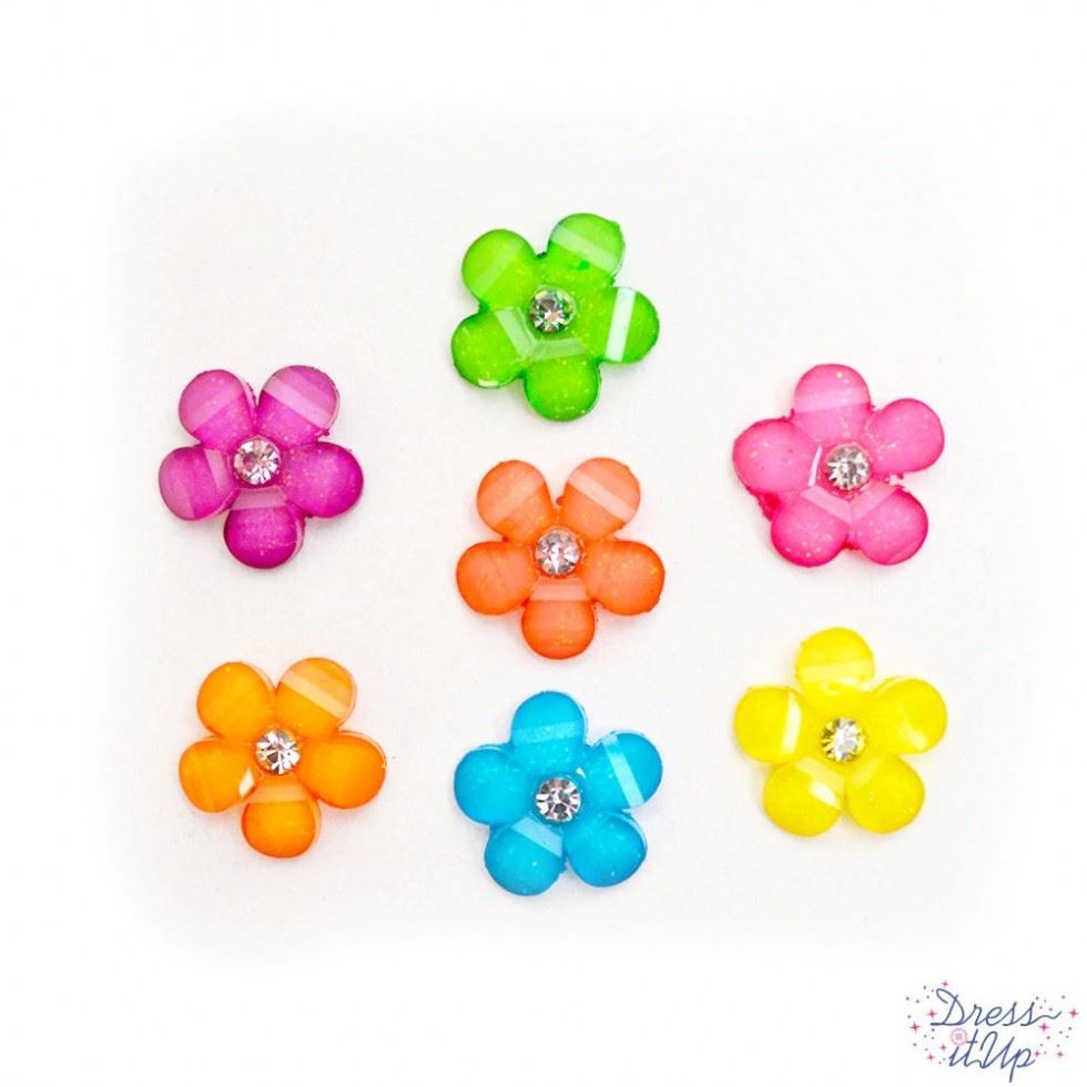 Dress It Up Rainbow Petals Buttons
 