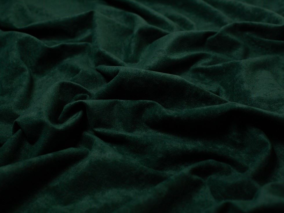 Minerva Core Range Faux Suede Suedette Fabric Bottle Green
 
