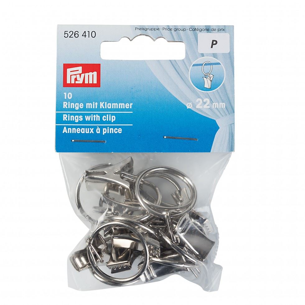 Prym Metal Curtain Rings Silver
 