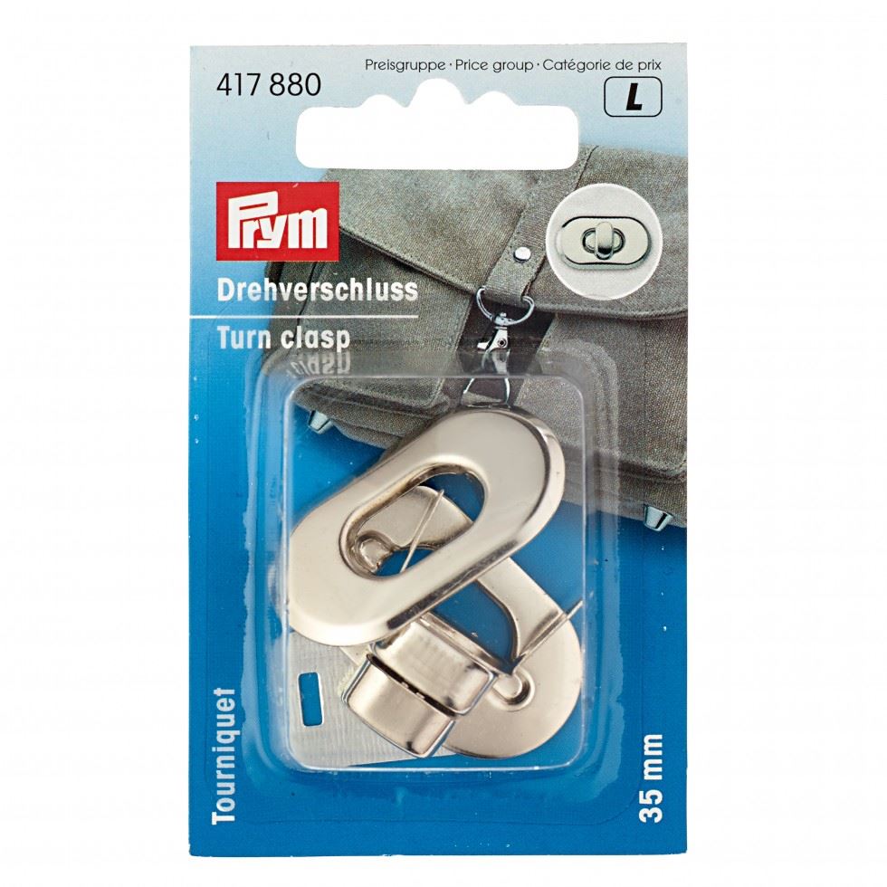 Prym Turn Bag Clasp Closure Silver