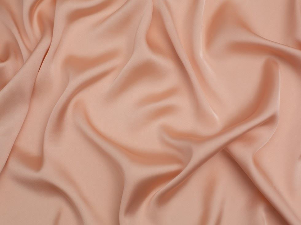 Minerva Core Range Blush Recycled Polyester Charmeuse Silky Satin Fabric
