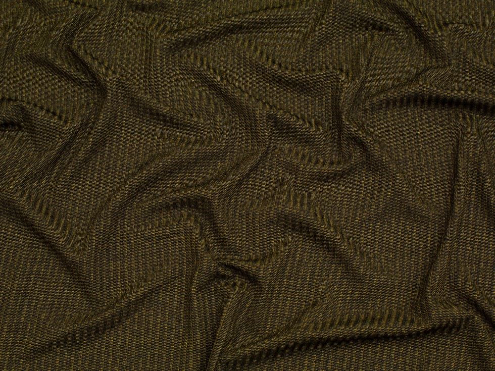Minerva Core Range Black & Gold Lurex Sparkle Rib Stretch Knit Fabric