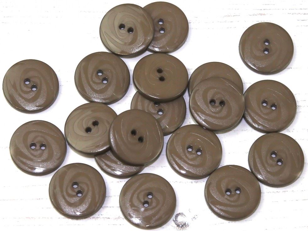 Dill Taupe Swirl Plastic Buttons (Value Pack)