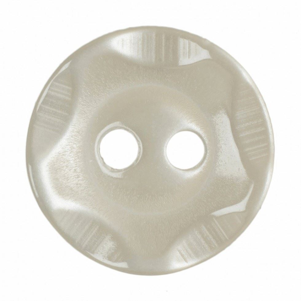 Hemline Cream Round Plastic Buttons