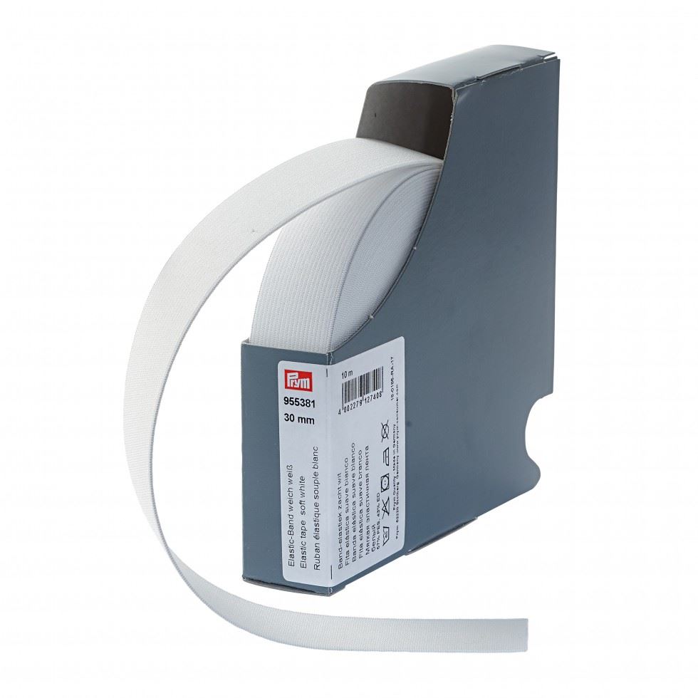 Prym White Soft Elastic Tape