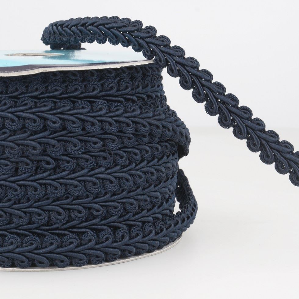 Stephanoise Gimp Braid Trim Navy Blue
 