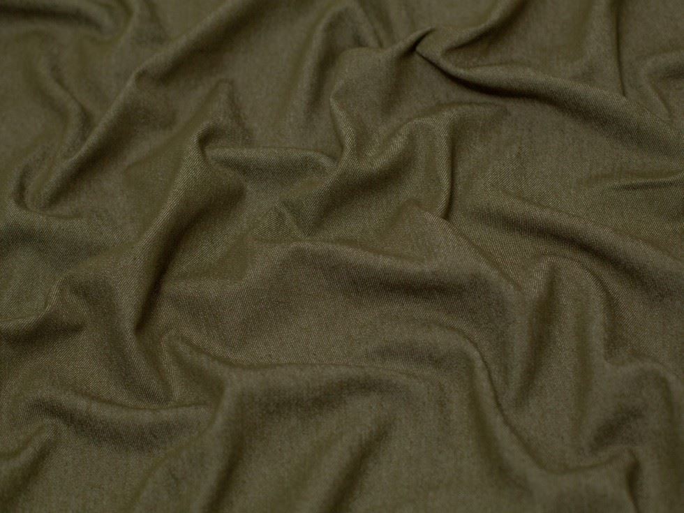Minerva Core Range Khaki 280Gsm Stretch Washed Denim Fabric