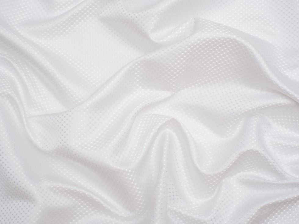 Minerva Core Range White Devises Woven Jacquard Fabric