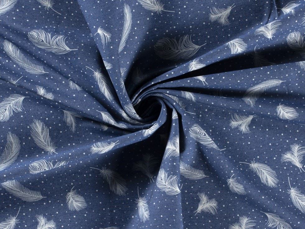 Stretch Woven Denim Fabric Blue
