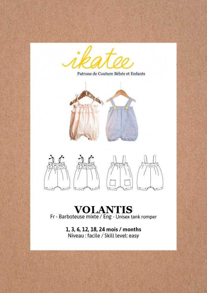 Ikatee Sewing Pattern Baby Volantis Romper