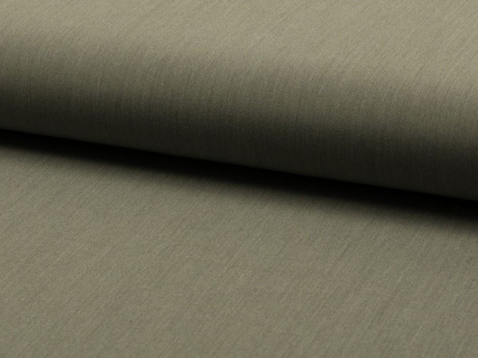 Olive Green Deadstock Waterfall Twill Stretch Woven Suiting Fabric