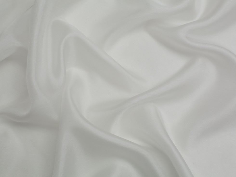 Minerva Core Range 100% Silk Sheer Chiffon Fabric White