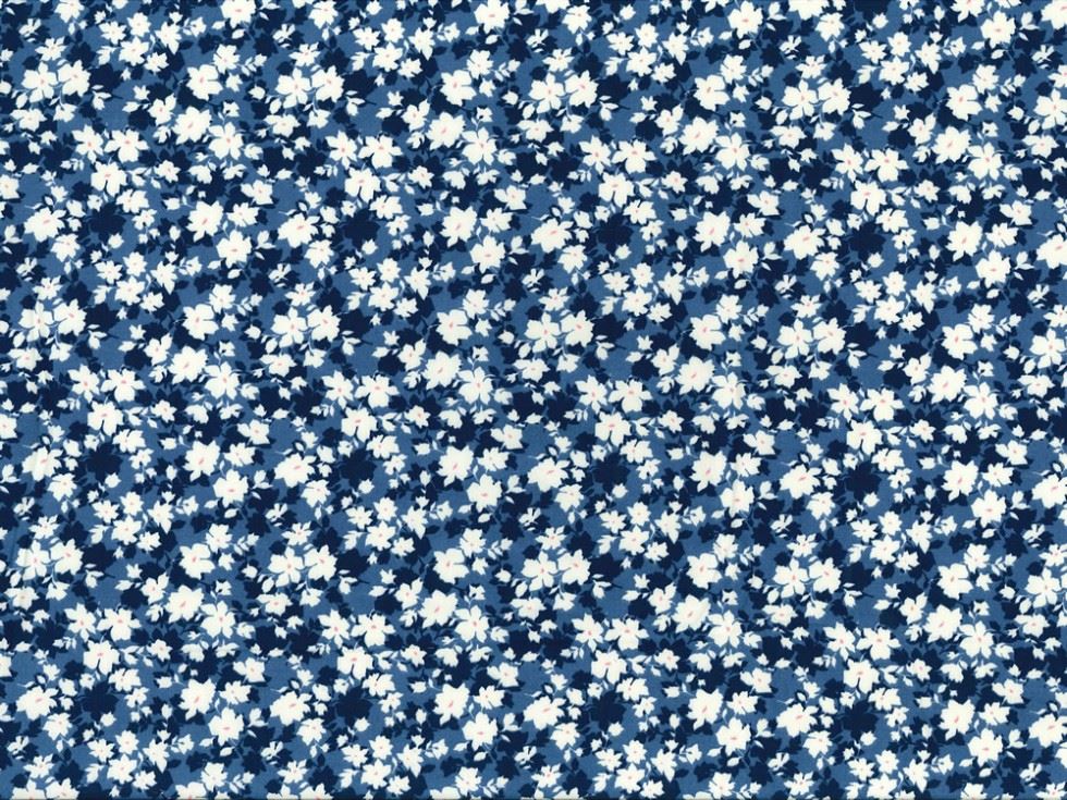 Rose and Hubble 100% Cotton Poplin Fabric Copen Blue
 