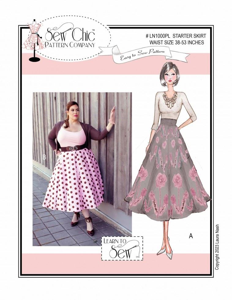 Sew Chic Sewing Pattern Starter Skirt
