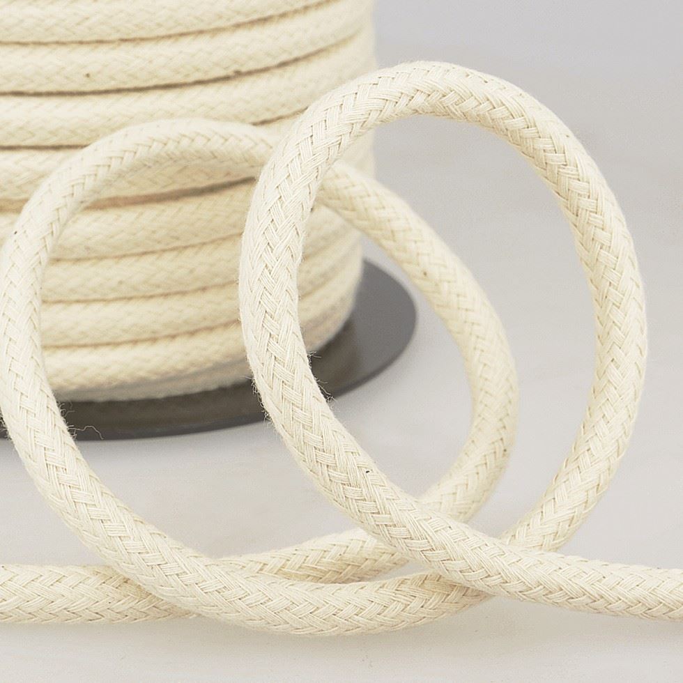 Stephanoise Natural Cotton Round Piping Cord Ivory
 