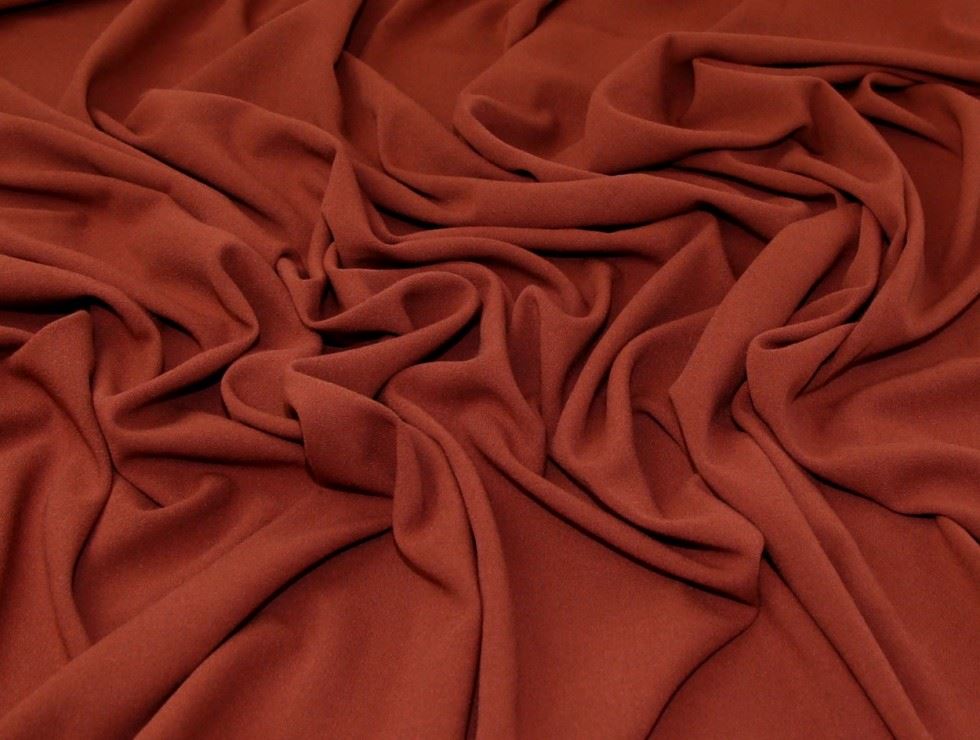 Tobacco Deadstock Rio Stretch Woven Crepe Fabric