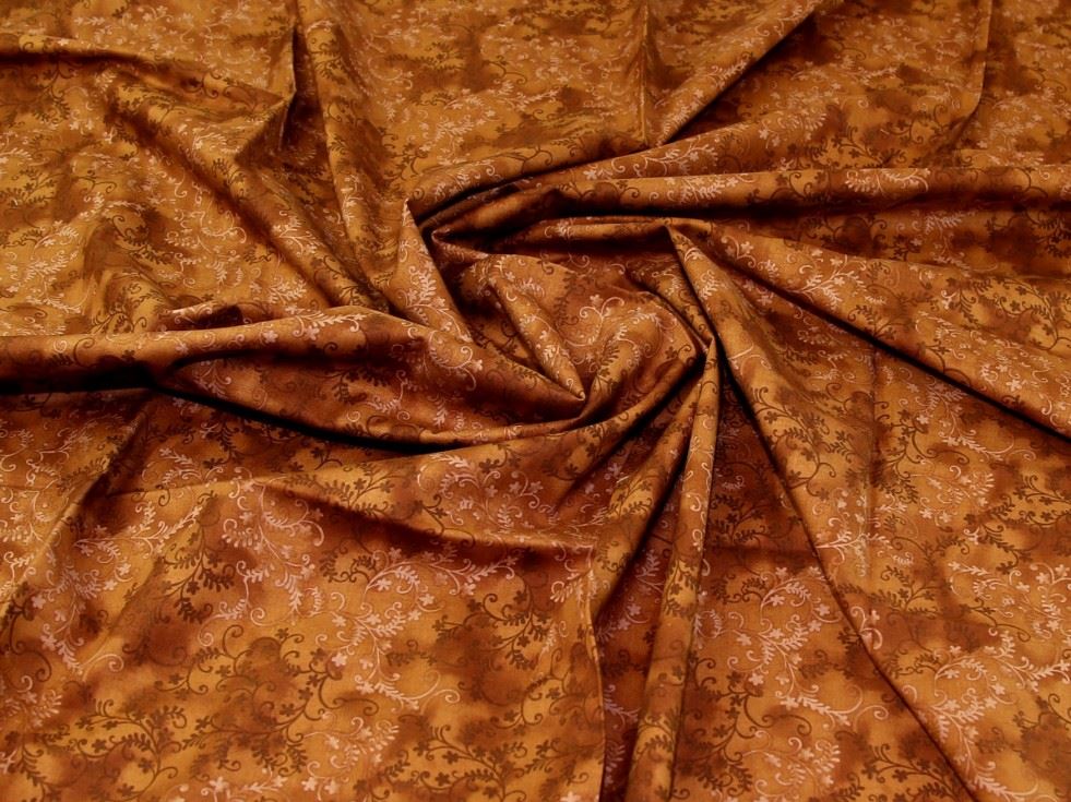 John Louden Brown 100% Cotton Fabric