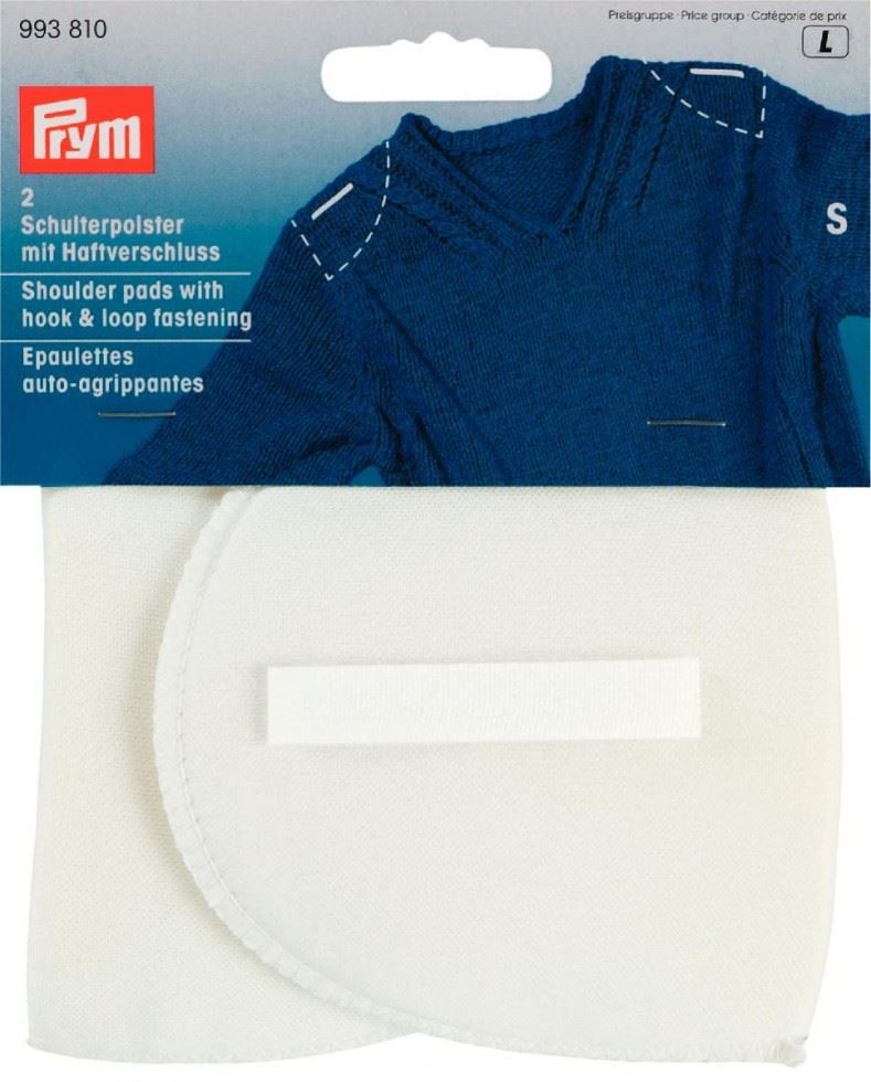 Prym Set In Shoulder Pads White
 