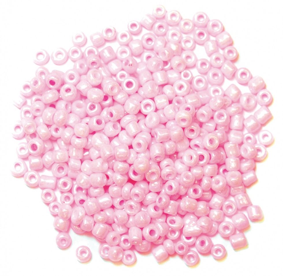 Craft Factory Pink Glass Seed Beads