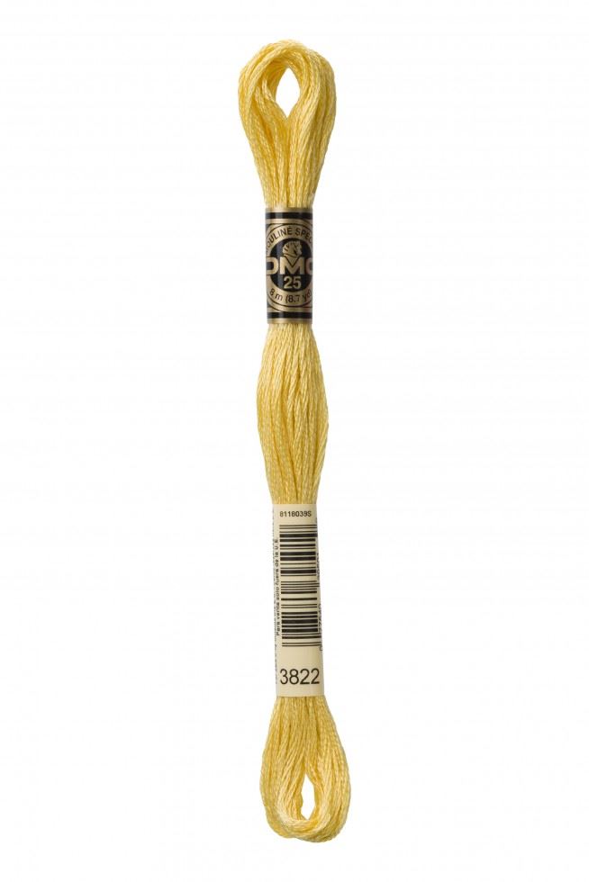 Dmc 3822 Stranded Cotton Embroidery Thread