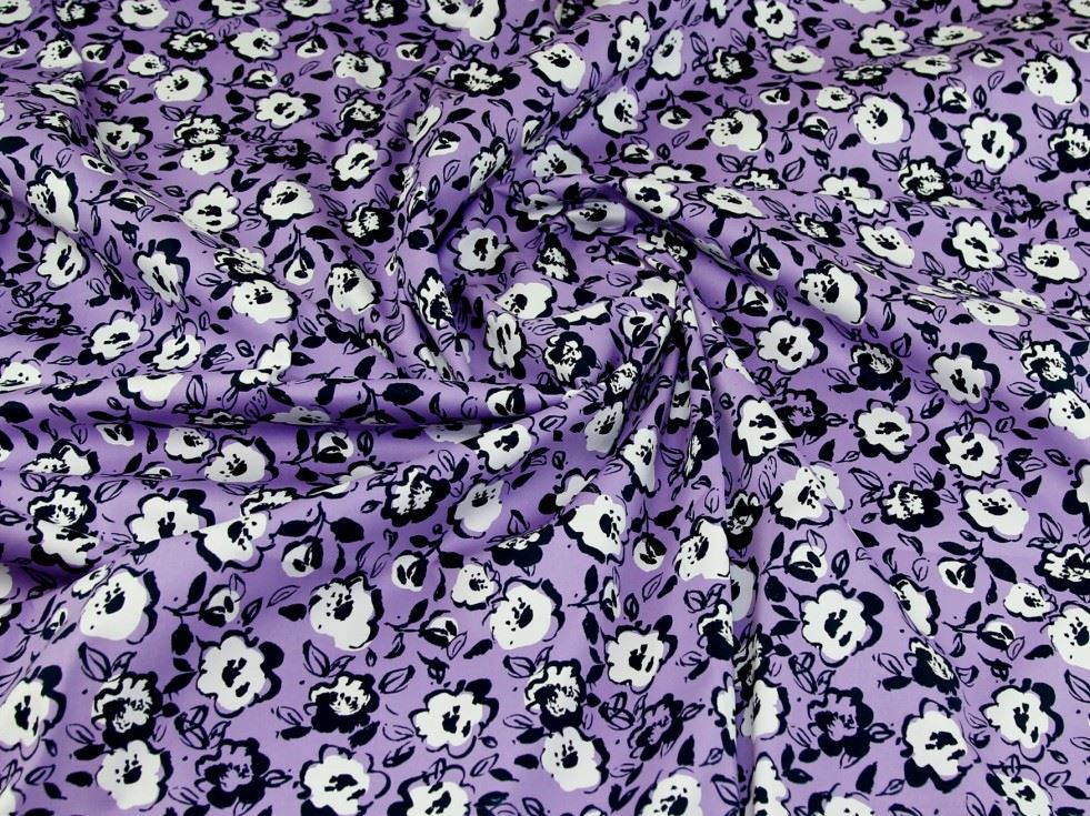 Lavender Deadstock Woven Stretch Cotton Sateen Fabric