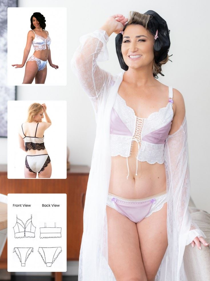 Booby Traps Paper Sewing Pattern Ally Cropped Cami & Knickers
 