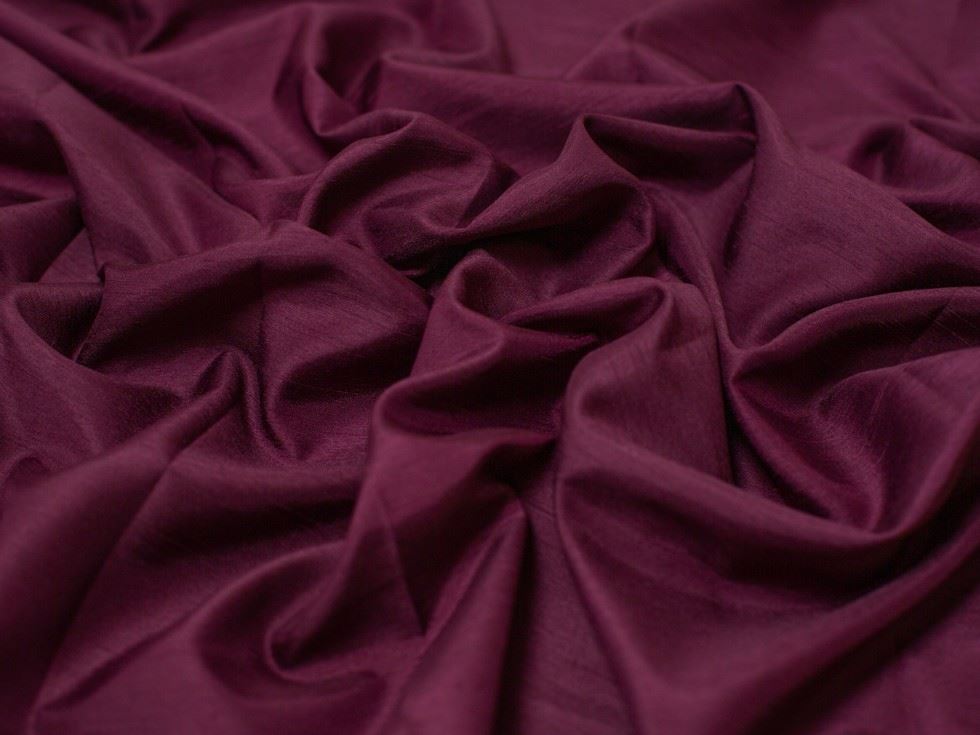 Prune Satin Back Dupion Fabric