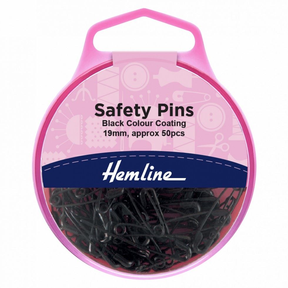 Hemline Black Safety Pins