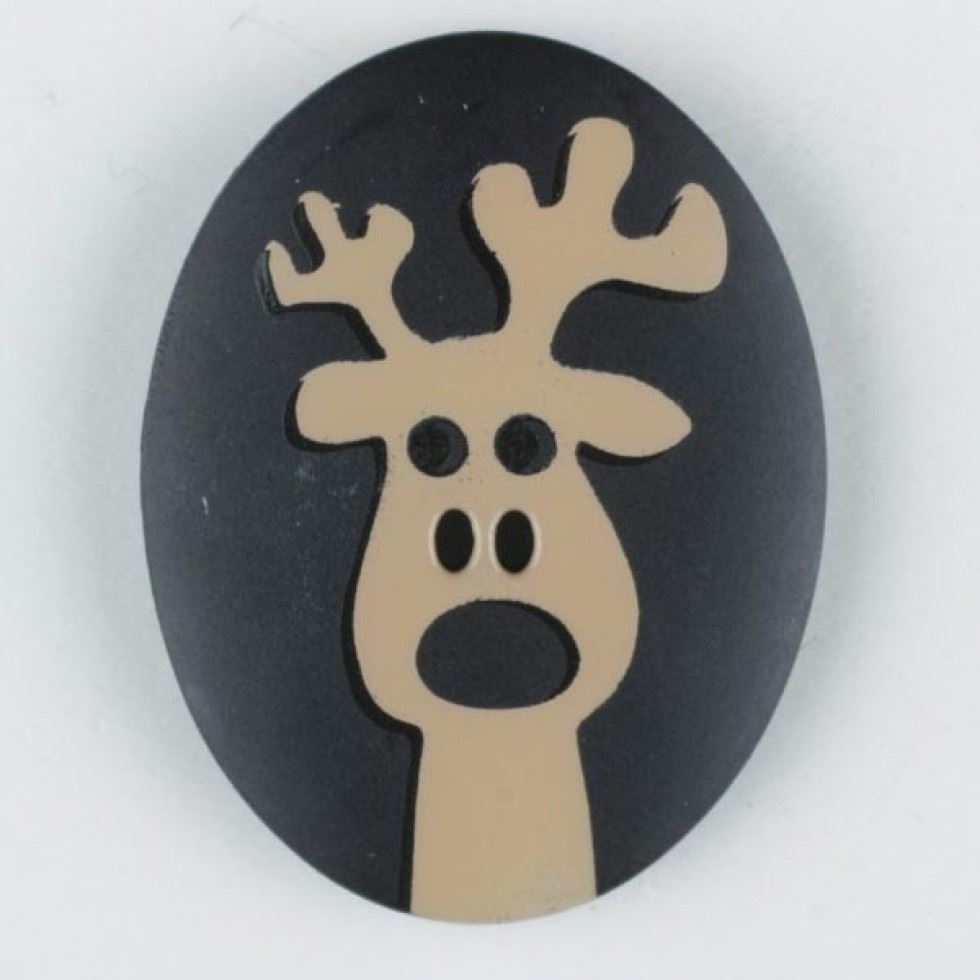Dill Reindeer Christmas Buttons (Value Pack) Black
 