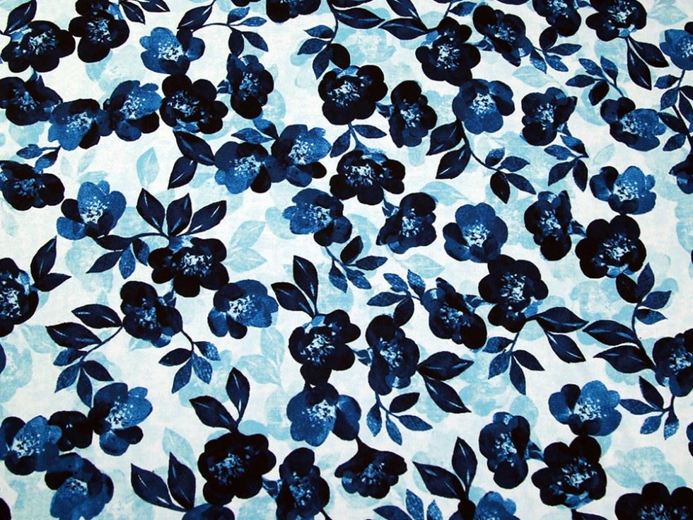John Kaldor Teal Hermione Crepe Fabric