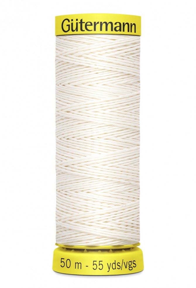 Gutermann White 5129 Waxed Linen Thread