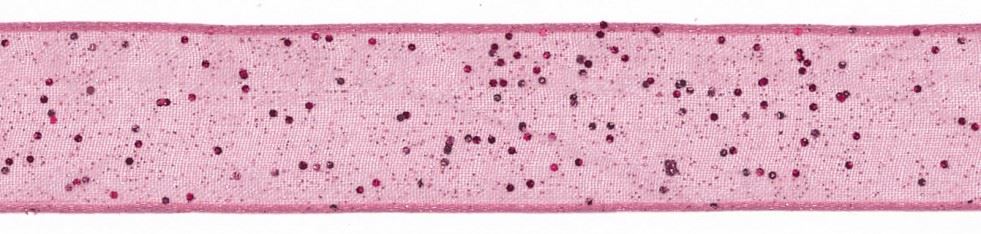 Berisfords 2 Pink Random Glitter Ribbon