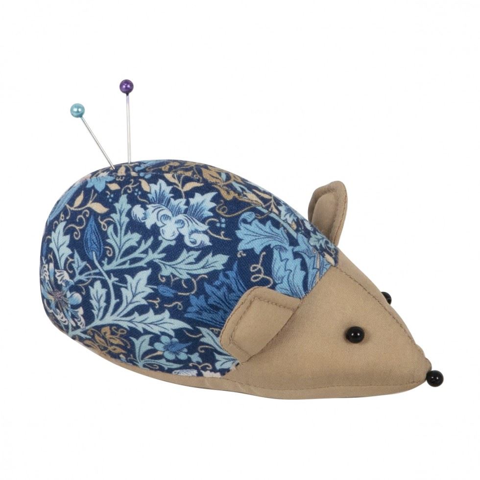 Hobby and Gift Woodblock Floral Hedgehog Pincushion
 