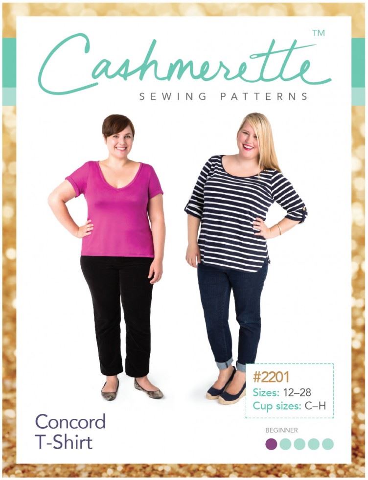 Cashmerette Paper Sewing Pattern Concord T Shirt Top
 
