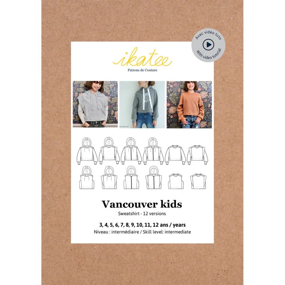 Ikatee Sewing Pattern Kids Vancouver Sweatshirt