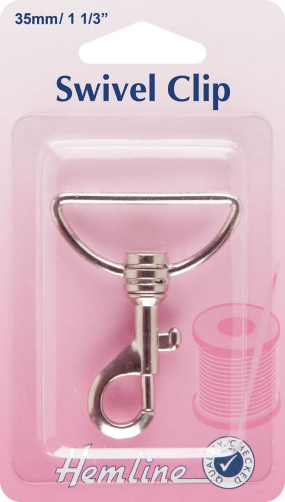Hemline Silver Swivel Clip Fasteners