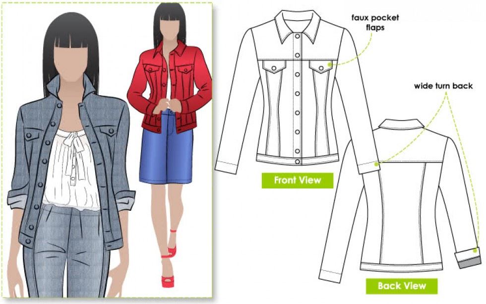 Style Arc Sewing Pattern Stacie Jean Jacket