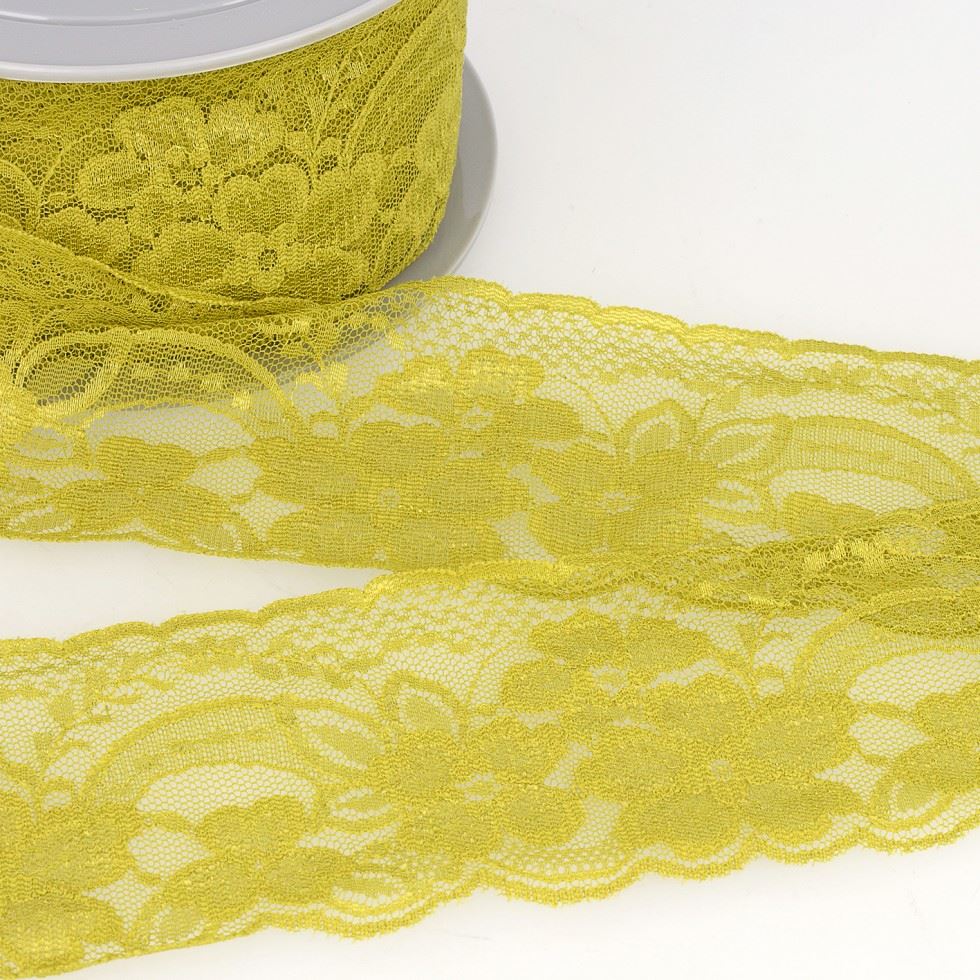 Stephanoise Rachel Lace Trim Anise Green
 