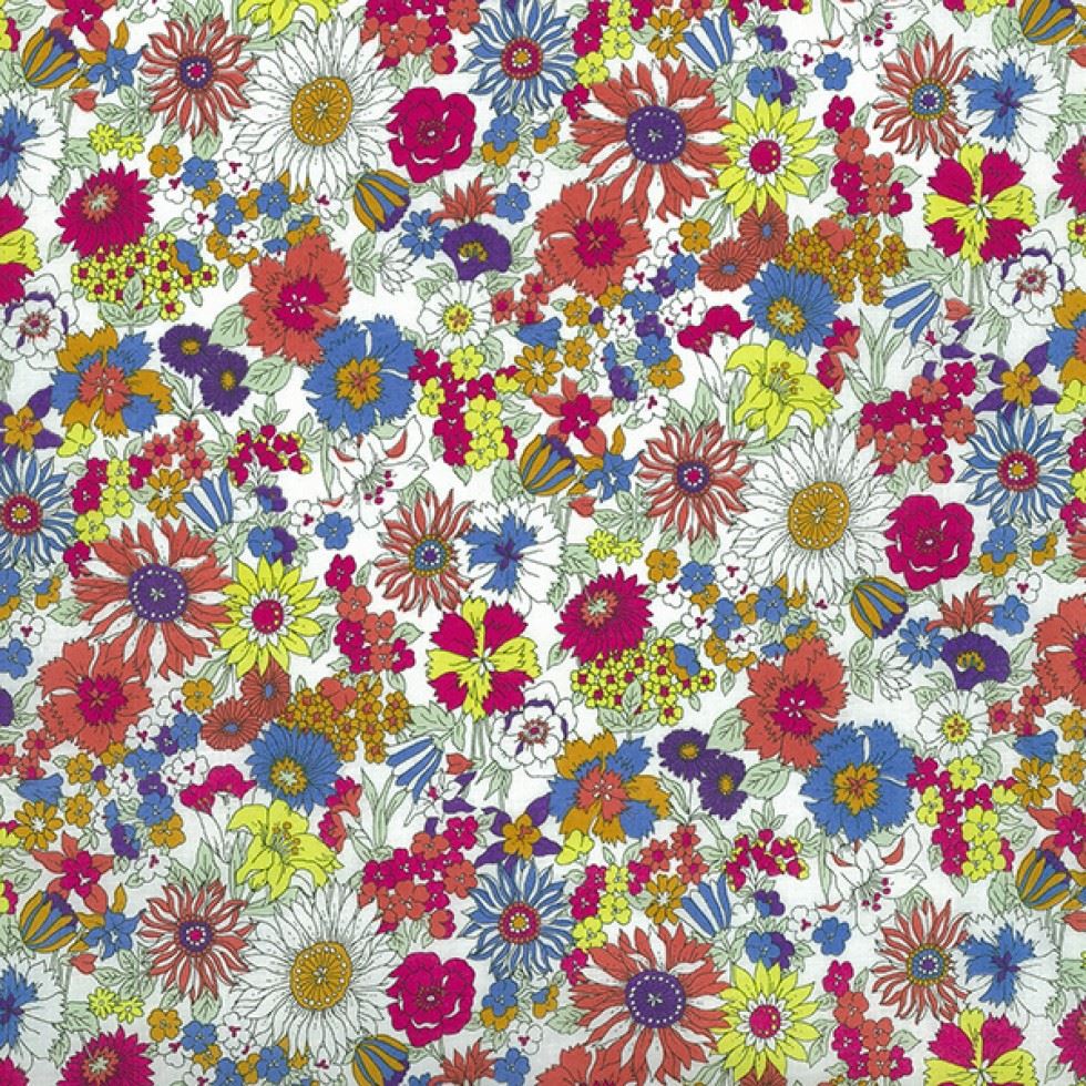 Kokka Pink Cotton Lawn Fabric