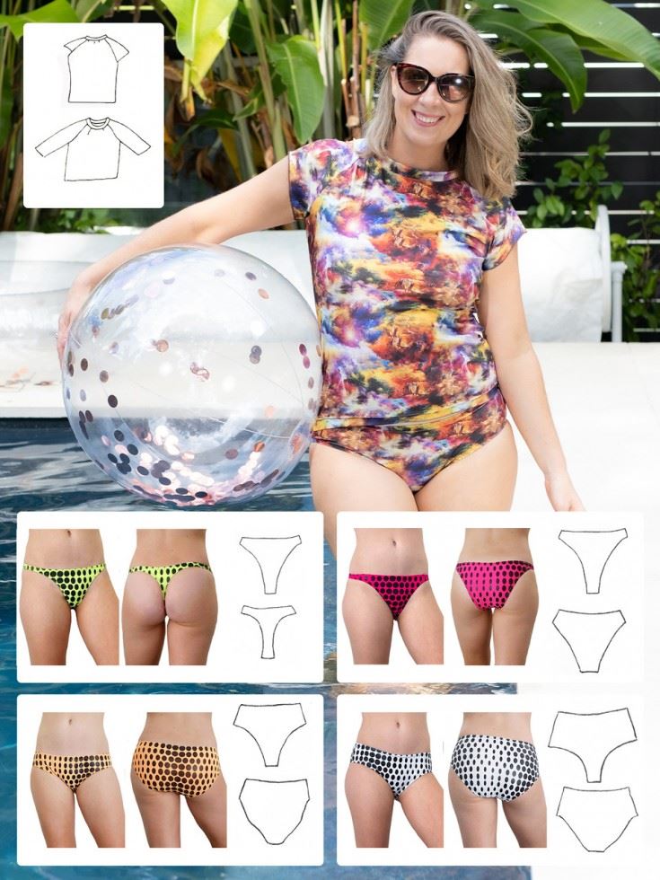 Booby Traps Paper Sewing Pattern Meg Swimwear
 
