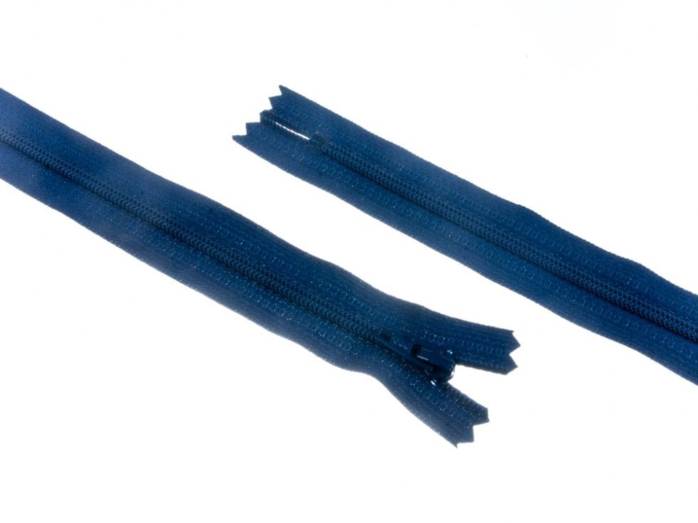 YKK Nylon Closed End Dress Zips Light Navy Blue