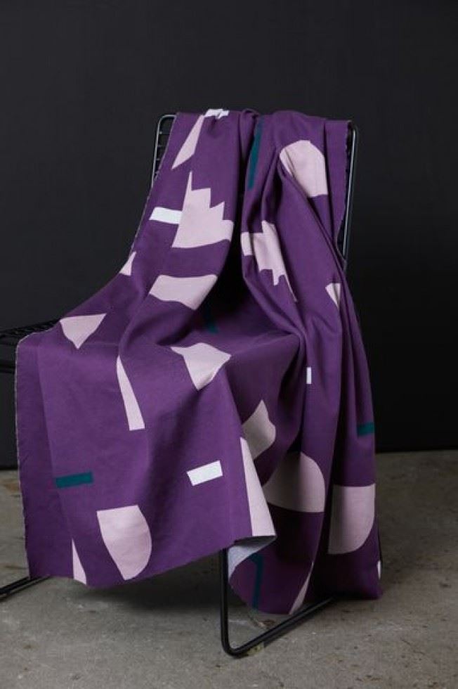Mind The Maker Plum Organic Element Jacquard Stretch Knit Fabric