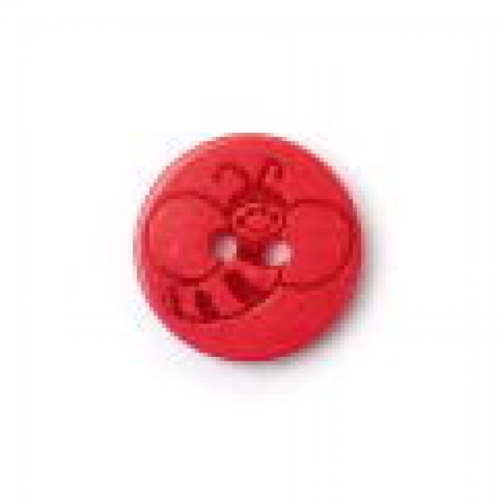 Crendon Round Bumble Bee Buttons (Value Pack) Red
 